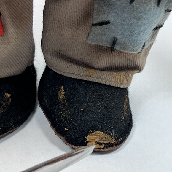 VTG Mecki Steiff Hedgehog Doll Large 10 Inch Germany 1950's Plush Stuffed RARE - Picture 11 of 12